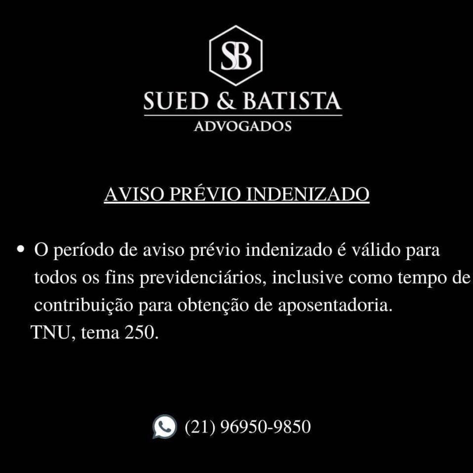 Aviso prévio indenizado conta para aposentadoria?